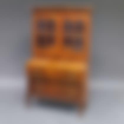 Classical Mahogany Veneer Glazed Desk and Bookcase (preview)