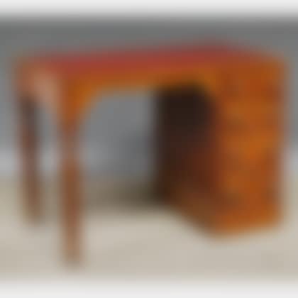 Late Empire Mahogany and Mahogany Veneer Flat-top Desk with Leather-inset Top (preview)