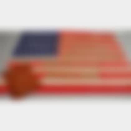 Leather-cased Printed and Painted Silk G.A.R. Memorial American Flag (preview)