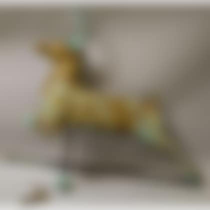 Gold-painted and Patinated Cast Zinc and Molded Copper Leaping Stag Weather Vane (preview)