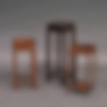 Three Asian-style Hardwood Plant Stands (preview)