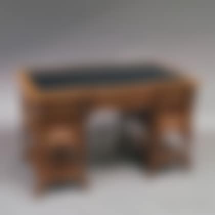 Victorian Carved Walnut Kneehole Desk (preview)