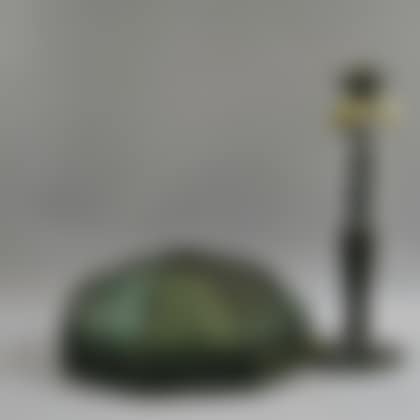 Handel Table Lamp with Slag Glass and Copper Shade (preview)