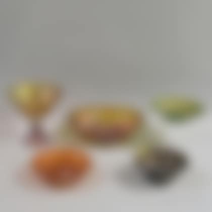 Five Pieces of Carnival Glass (preview)