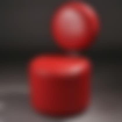 Red Drum Leather Slipper Chair (preview)
