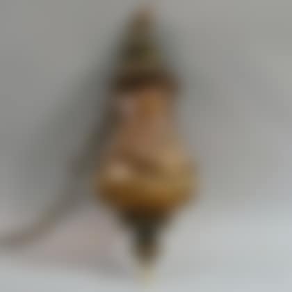 Brass and Amber Glass Chandelier (preview)