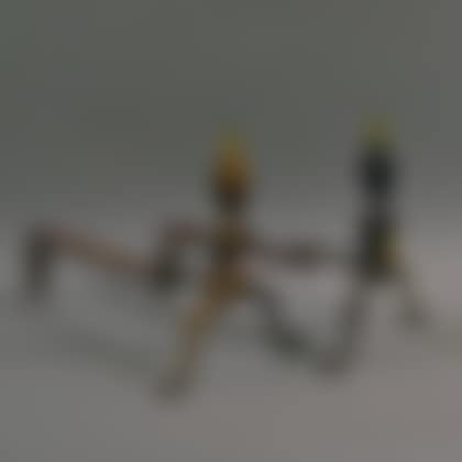 Pair of Urn-top Brass Andirons (preview)