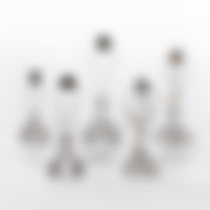 Five Colorless Sandwich Waterfall Base Whale Oil Lamps (preview)
