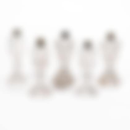 Five Colorless Sandwich Whale Oil Lamps (preview)