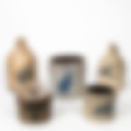 Five Cobalt Decorated Stoneware Jugs and Crocks (preview)