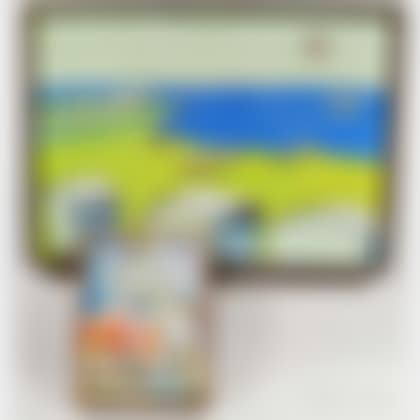 City Skyline with Foreground Playground; Modernist Shoreline View (preview)