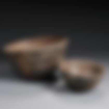 Two African Carved Wood Bowls (preview)