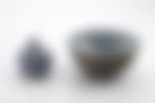 A Chinese café au lait blue and white bowl; a Chinese "Vung Tau Cargo" blue and white covered bowl (preview)