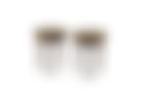 A pair of Italian Brandt walnut and marble occasional tables (preview)