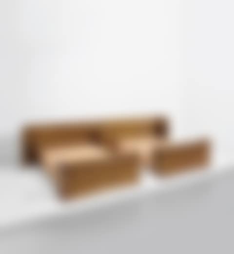 Two beds with integrated headboard and bedside table (preview)