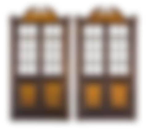 A pair of Cape stinkwood and yellowwood wall cupboards (preview)