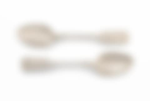 A pair of Polish silver "Fiddle" pattern dinner spoons (preview)