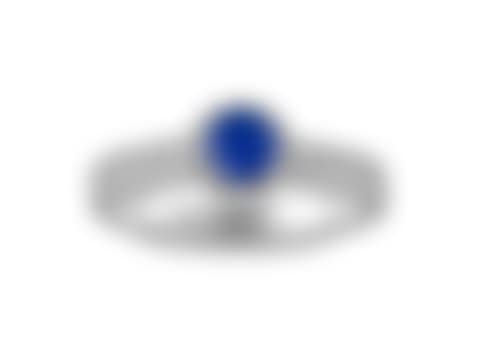 Blue-sapphire and diamond 18ct white gold ring (preview)