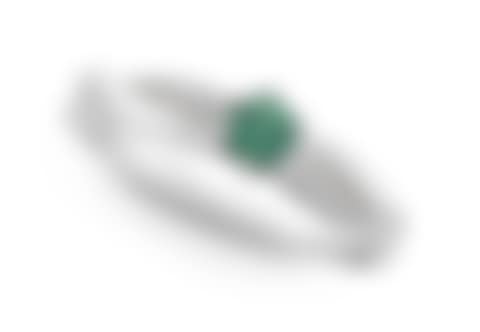 Emerald and diamond 18ct white gold ring (preview)