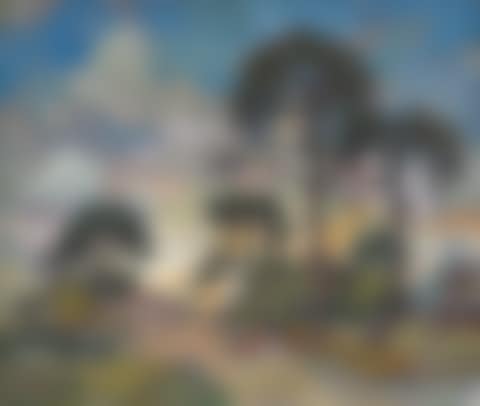 Aand Toneel naby die Reisiesbaan, Kenilworth, Kaap (Evening, below Kenilworth Racecourse, Cape) (preview)