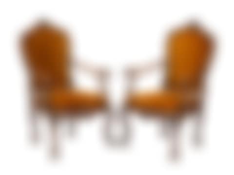 A Pair of Italian Walnut Armchairs (preview)