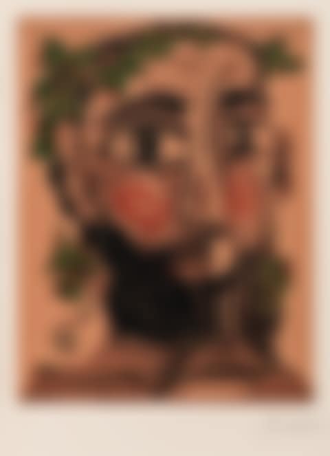 Homme barbu couronné de feuillage (preview)