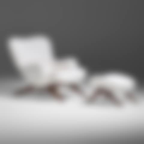 High Back Barrel lounge chair and ottoman (preview)