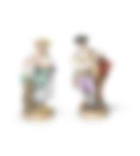 A pair of Meissen figures of a gardener and shepherdess (preview)
