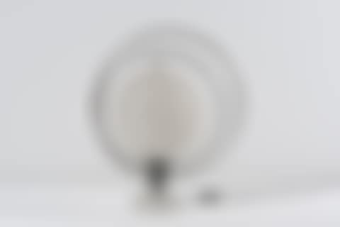 Lampe de chevet en marbre, fer chromé et verre givré (preview)