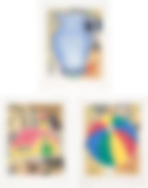 Three works: (i) Blue Pitcher; (ii) Yellow House; (iii) Beachball, from Some of My Subjects (preview)