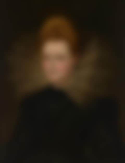 Portrait of Margherita Gonzaga, bust-length, in an embroidered black doublet and a white lace collar and pearl earrings (preview)