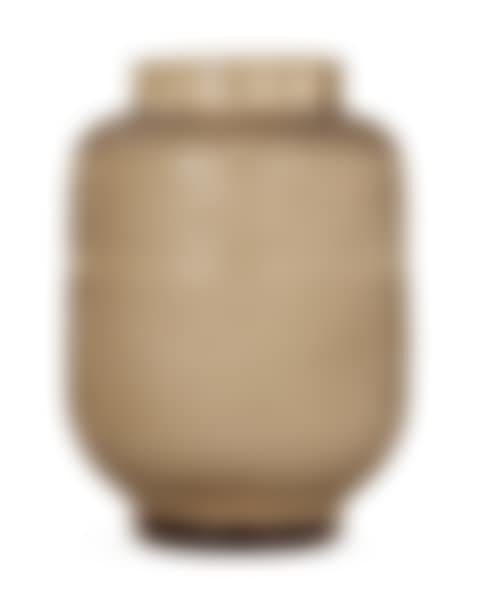 A cylindrical glass vase with acid-etched decorations (preview)