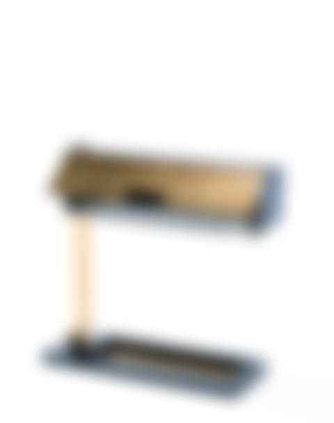 A geometrical black lacquered steel desk lamp (preview)
