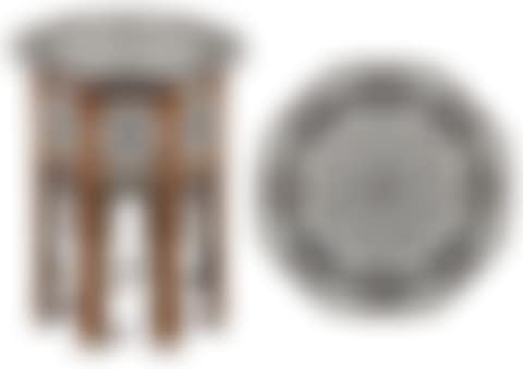 A LATE 19TH CENTURY EGYPTIAN TABLE WITH BONE, EBONY, MAHOGANY AND MOTHER-OF-PEARL.  (preview)