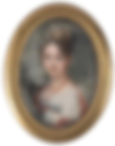 Young Woman Wearing A Coral Necklace (preview)