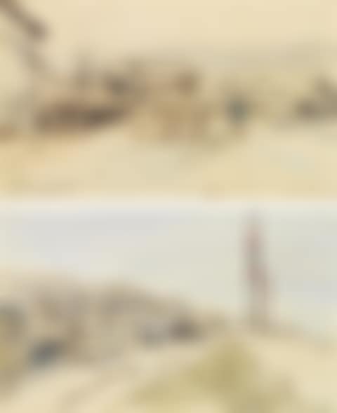Front: landscape with cart Back: landscape (preview)