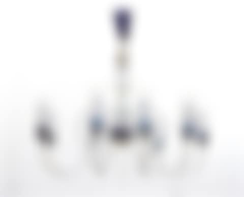 A large blown glass 8 lights chandelier (preview)