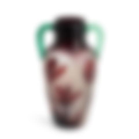 GLASS VASE DECORATED WITH CROCUSES (preview)