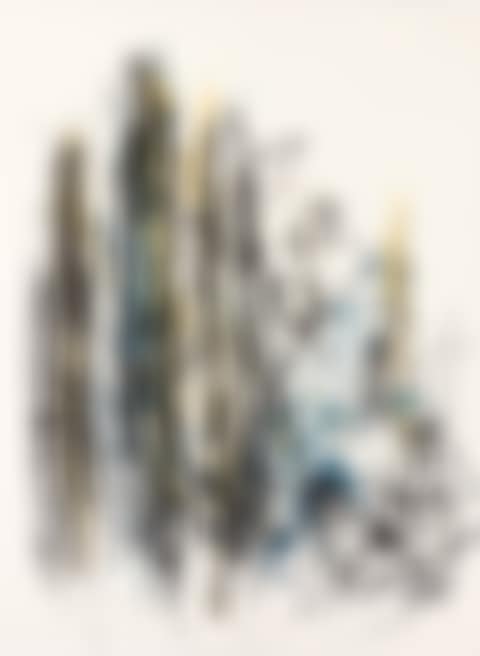 Arbres (Black, Yellow and Blue) . (preview)