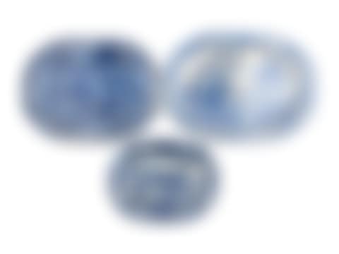 Three Blue Staffordshire Platters (preview)