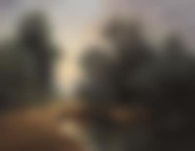 Cattle and shepherd near a watering place in the forest (preview)