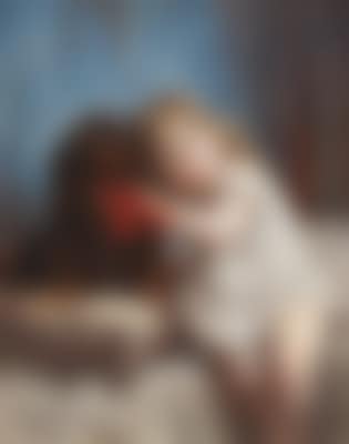 A girl with a Cavalier King Charles Spaniel (preview)
