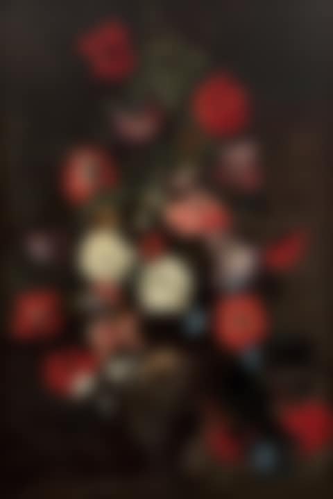 A still life of chrysanthemums, poppies, tulips, convolvulus and other flowers in a stone urn (preview)