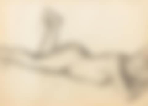 Femme nue coucheé, vue de profile (preview)
