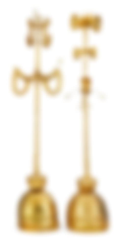 A pair of Roberto Matta gilt tin sculptures "Le roi et la reine" (preview)