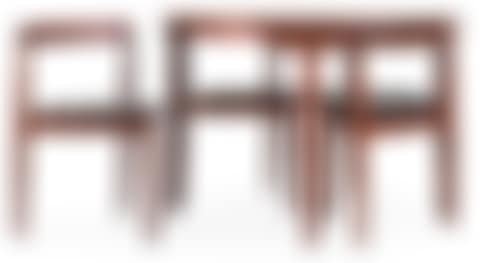 A Hans Olsen teak dining table with four chairs (preview)
