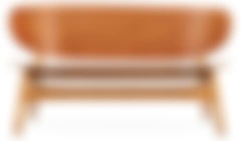 A Hans J Wegner teak and beech "Shell" settee (preview)