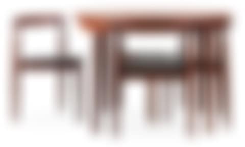 A Hans Olsen teak dining table with four chairs (preview)