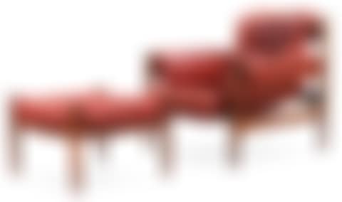 A Scandinavian palisander armchair and ottoman (preview)