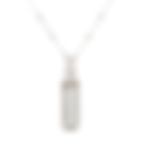 A Wiwen Nilsson sterling facet cut rock crystal pendant and chain (preview)